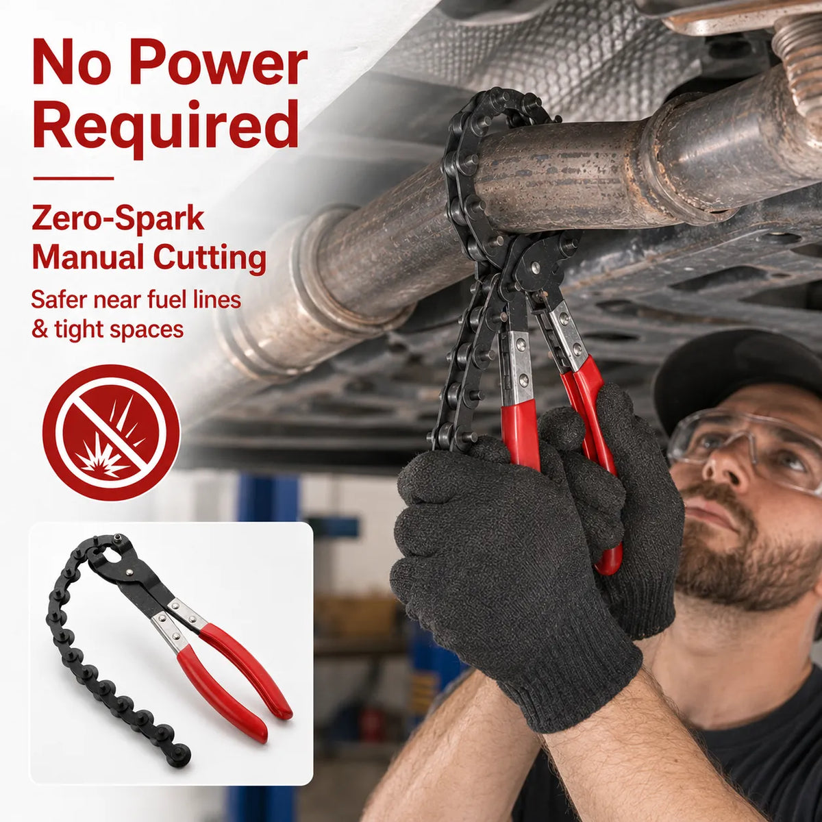 Automotive exhaust pipe cutter