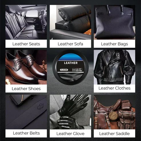 Cleaning and care cream & Cleaning paste for leather care