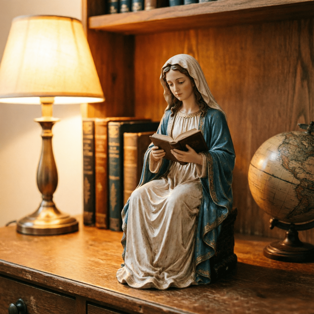 ✝️📖Faith & Wisdom Jesus and Mary Shelf Decor