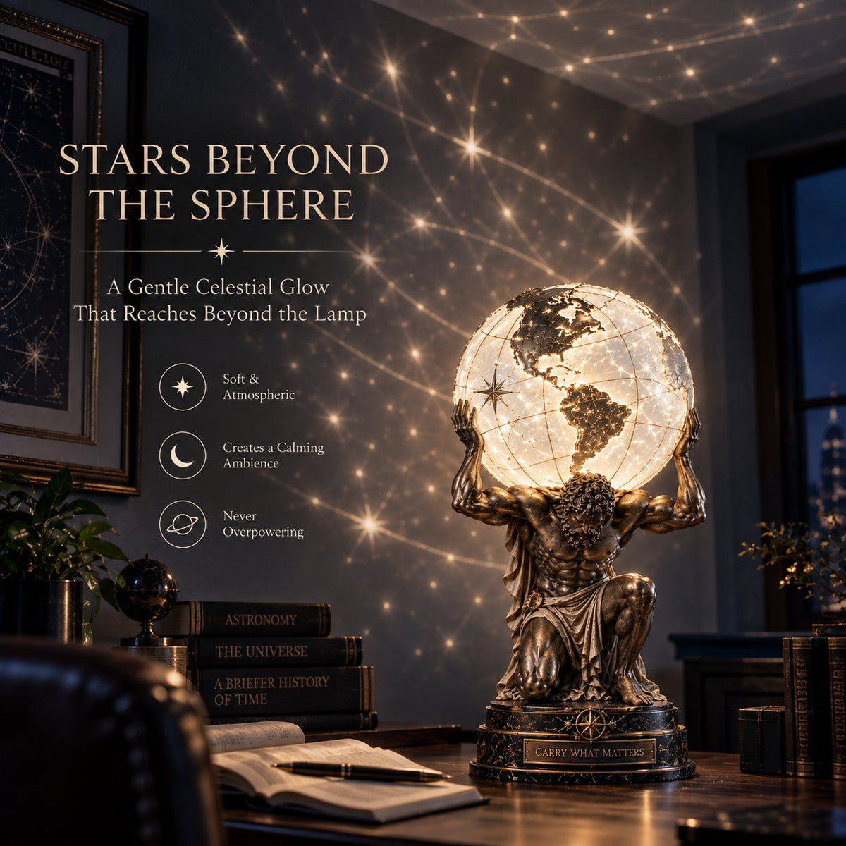 Atlas Lamp Stars Beyond the Sphere