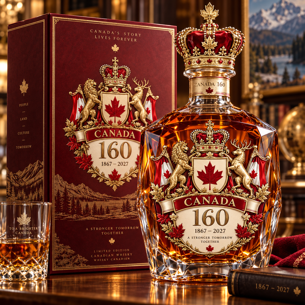 🍁🇨🇦 Canada 160 Collector Decanter ✨