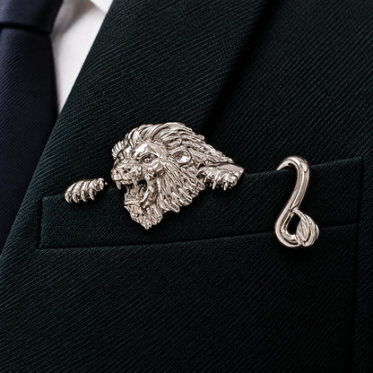 🌟 Luxury Sculpted Animal Brooch – Premium Statement Piece for Suits & Blazers