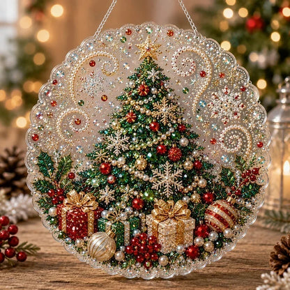 🎅Christmas Pre Sale 60% OFF!!🎄Christmas Pearl Diamond Art Hanging Ornament Kit | Resistant Non-Fading Pearl Beads DIY Handmade Holiday Hanging Decor 🎅💎