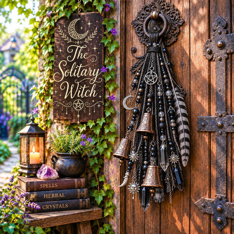 Black Witchy Door Charm color option