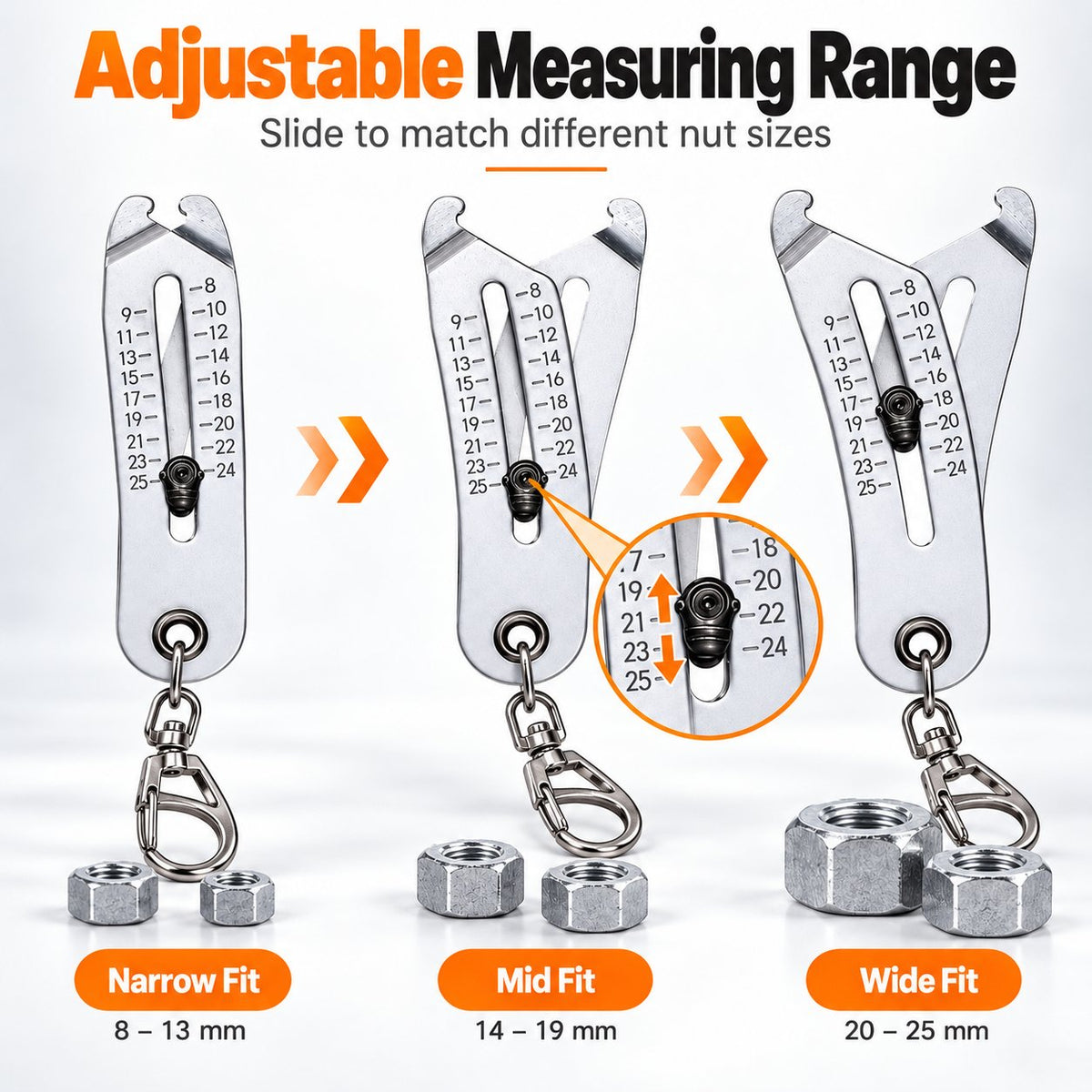 💯🔧 Portable Nut & Bolt Size Gauge