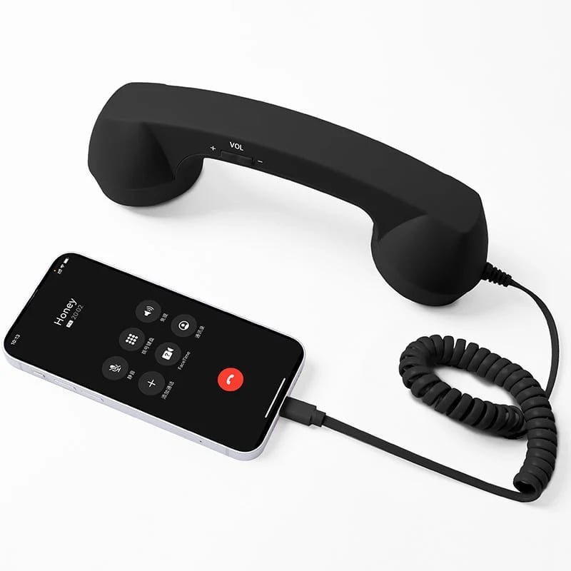 📞Vintage Select Bluetooth Phone Handset - Wireless/Wired and USB Phone Receiver for Comfortable Calls, Bluetooth/Type-c Port📞