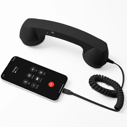 📞Vintage Select Bluetooth Phone Handset - Wireless/Wired and USB Phone Receiver for Comfortable Calls, Bluetooth/Type-c Port📞