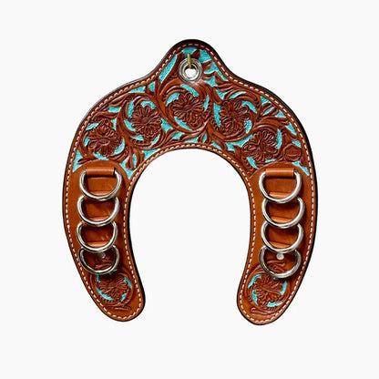 🔥Handcrafted Leather Horseshoe Wild Rag Holder | Western Scarf & Bandana Organizer
