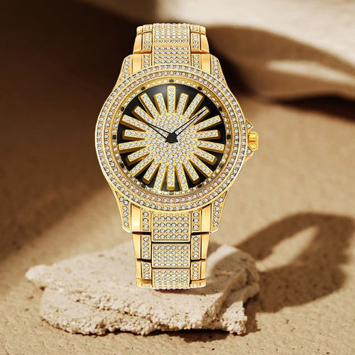 Rotating Dial Diamond-set Exquisite Watch