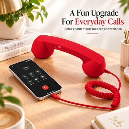 📞Vintage Select Bluetooth Phone Handset - Wireless/Wired and USB Phone Receiver for Comfortable Calls, Bluetooth/Type-c Port📞