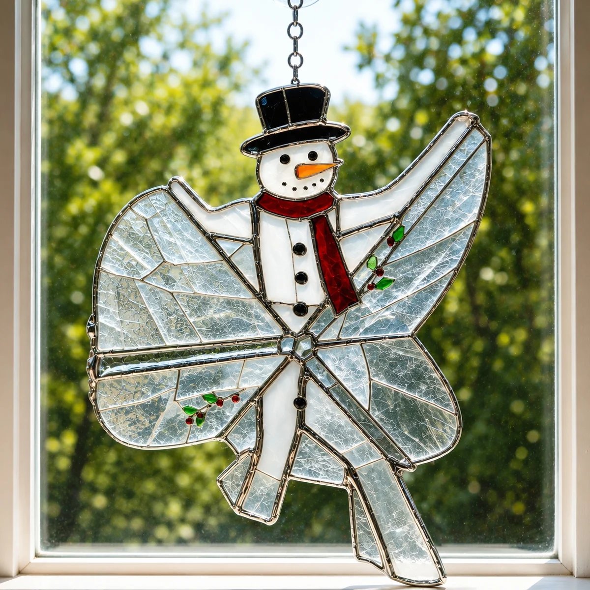 🎄Beginner-Friendly 3D Christmas Iridescent Suncatcher DIY Kit | Complete Kit with Glass-Style Panels, Metal Frames, Hanging Chain, Tools & Step-by-Step Guide Included 💕