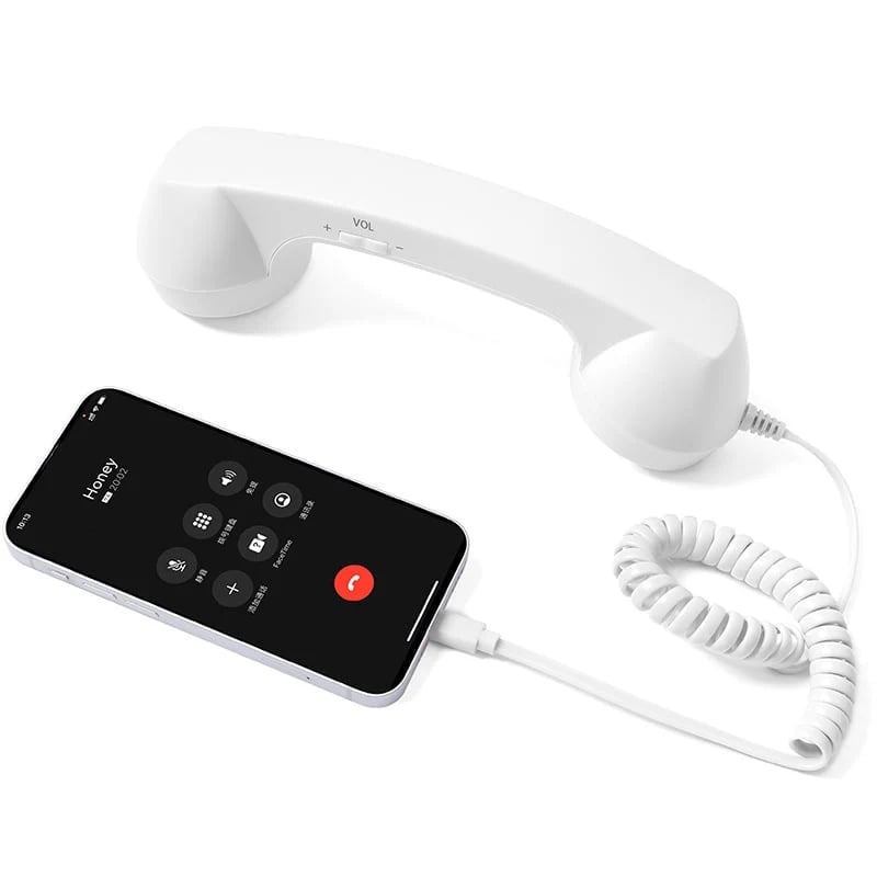 📞Vintage Select Bluetooth Phone Handset - Wireless/Wired and USB Phone Receiver for Comfortable Calls, Bluetooth/Type-c Port📞