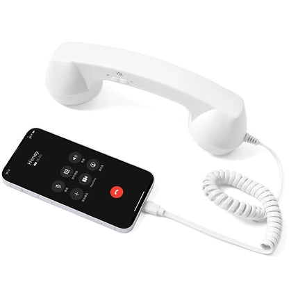 📞Vintage Select Bluetooth Phone Handset - Wireless/Wired and USB Phone Receiver for Comfortable Calls, Bluetooth/Type-c Port📞