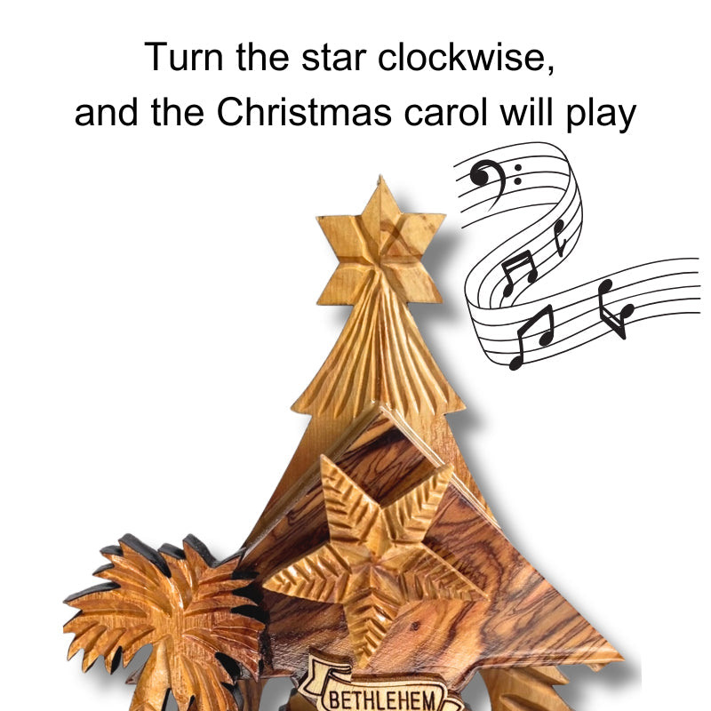 🔥Last Day 49% OFF🔥✝️ Holy Land Nativity Scene with Music Box