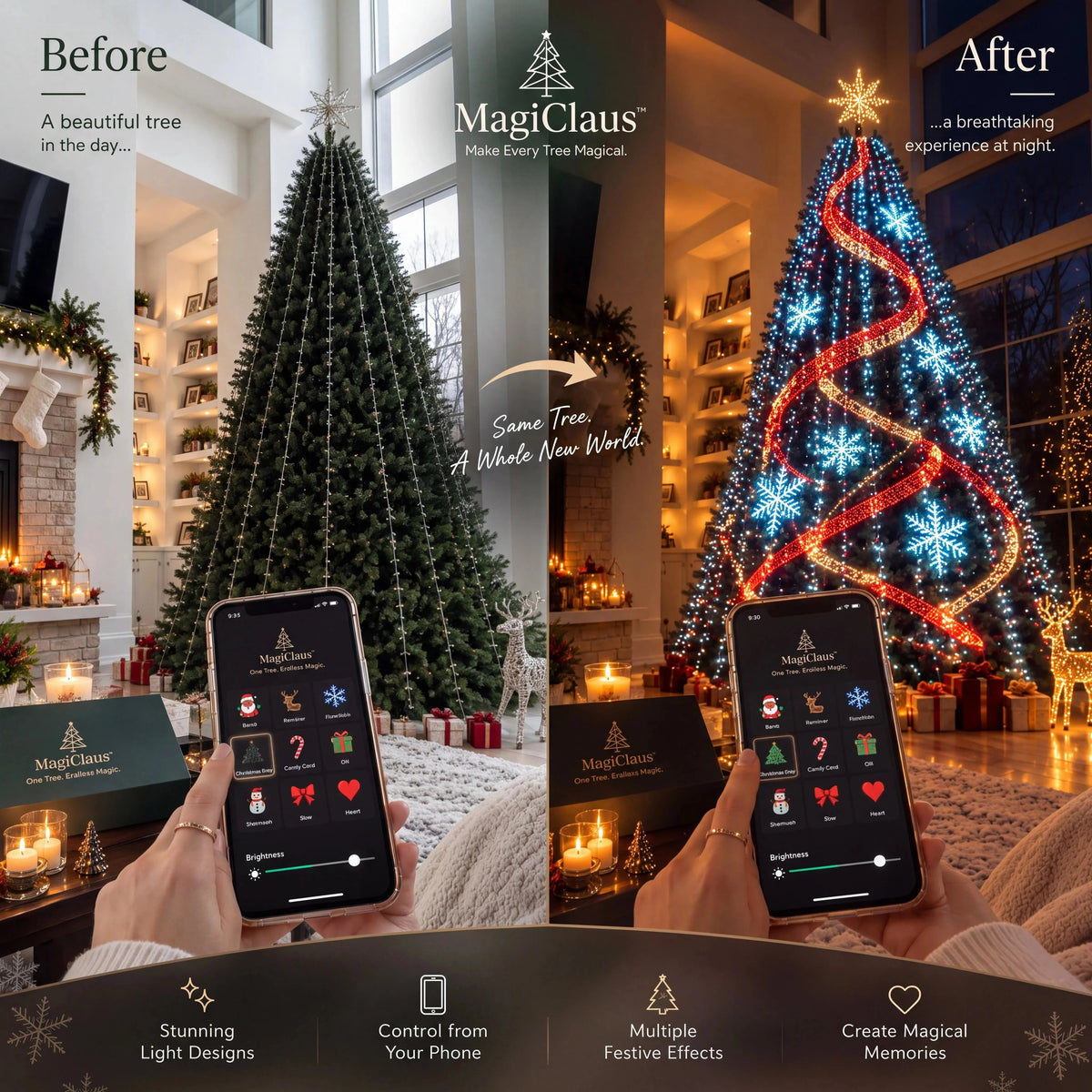 ⚡️FREE SHIPPING🔥-Smart Animated Christmas Tree Lights – App-Controlled LED Effects
