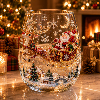 🎅 Magical Christmas 3D Glass Cup Collection