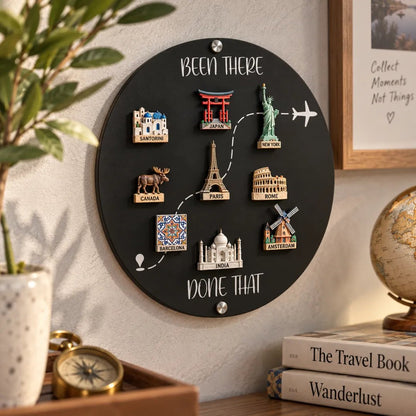 🌎 Travel Magnet Board | “Been There, Done That” Memory Display