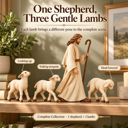 ✝️ Good Shepherd & Lamb Sculpture Collection | Faith-Inspired Home Décor