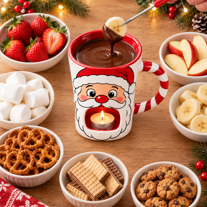 🎄🍫 Christmas Chocolate Fondue Mug – Melt, Dip & Enjoy ✨