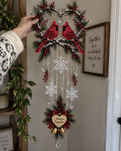 🐦 Always Together Cardinals™ – Lighted Christmas Wall Decor