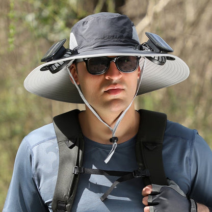 🔥Last Day Sale🔥 - Outdoor Wide Brim Sun Hat With Solar Fan