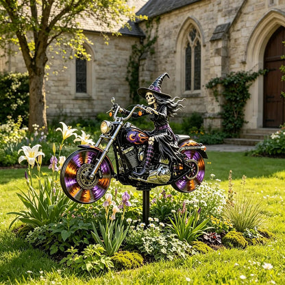 🎃 Halloween Motorcycle Garden Windmill 🏍️