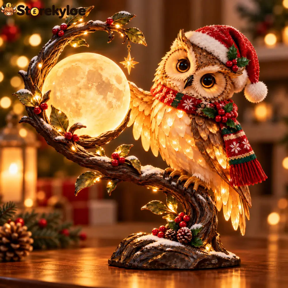 🎄🦉 Christmas Limited-Time Sale | Moonkeeper Owl™ – Lighted Christmas Owl
