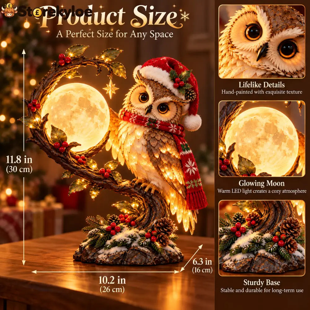 🎄🦉 Christmas Limited-Time Sale | Moonkeeper Owl™ – Lighted Christmas Owl
