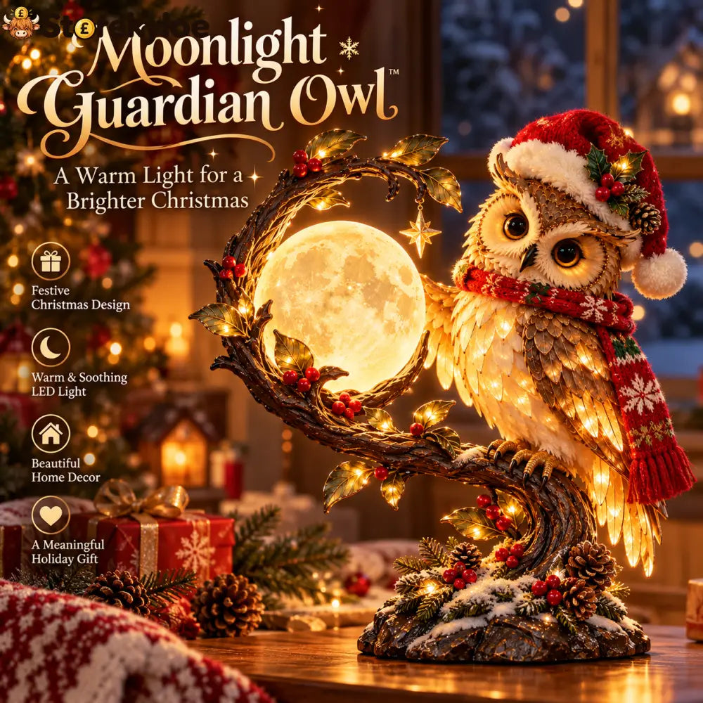 🎄🦉 Christmas Limited-Time Sale | Moonkeeper Owl™ – Lighted Christmas Owl