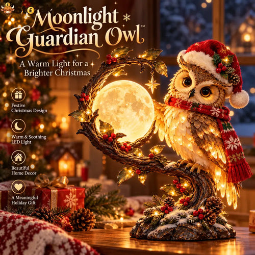 🎄🦉 Christmas Limited-Time Sale | Moonkeeper Owl™ – Lighted Christmas Owl