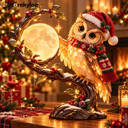 🎄🦉 Christmas Limited-Time Sale | Moonkeeper Owl™ – Lighted Christmas Owl