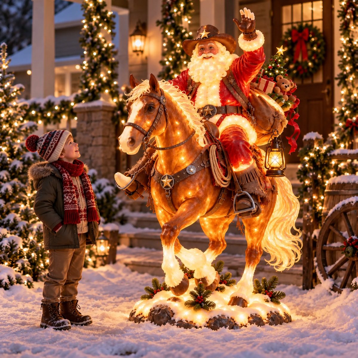 🔥 Last Day 49% OFF – 🤠 Cowboy Santa Rides Into Christmas 🎅✨