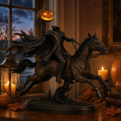 🎃🏇 Midnight Chase Headless Horseman Statue