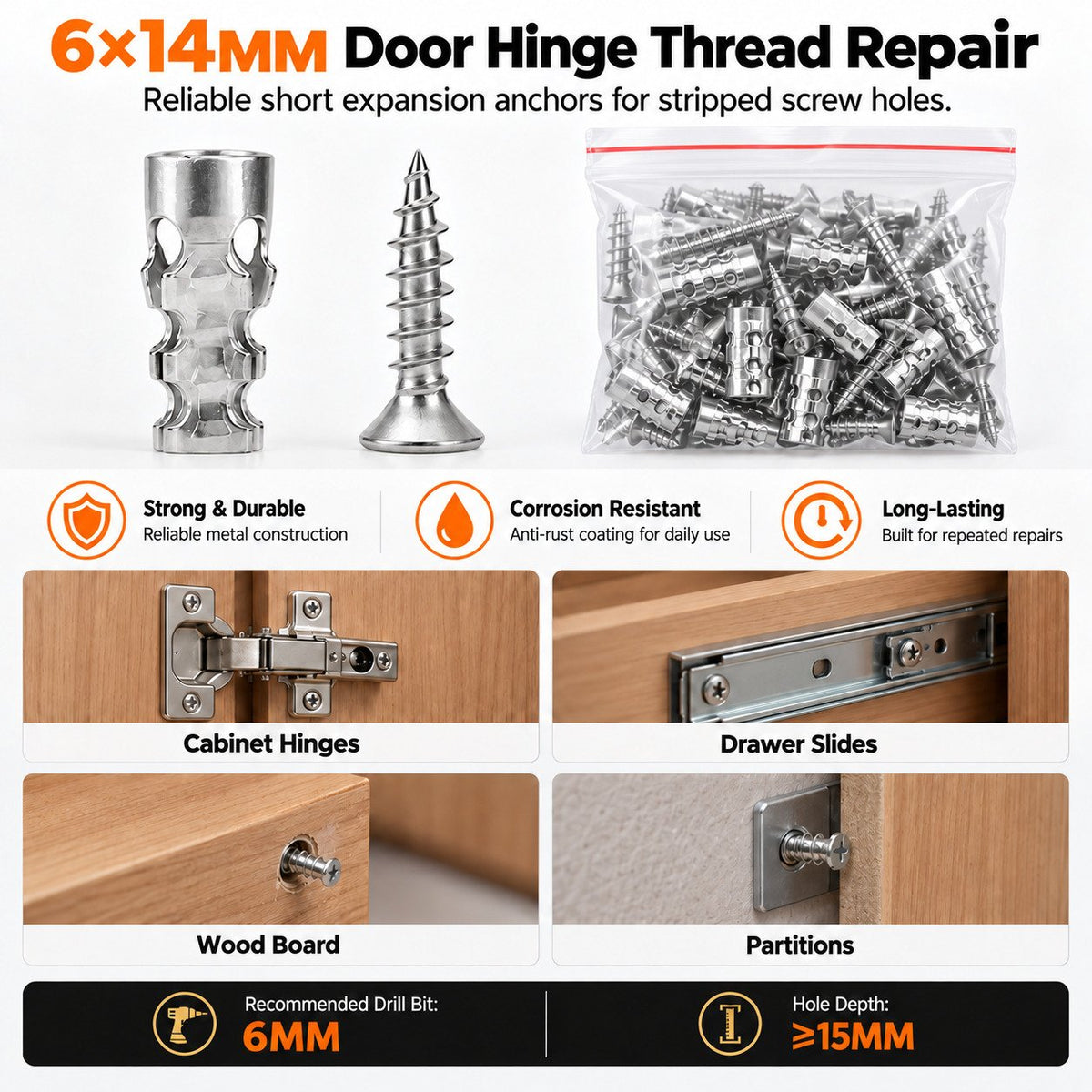 🔥 Last Day 49% OFF🔩 Industrial Short Expansion Screw Repair Kit