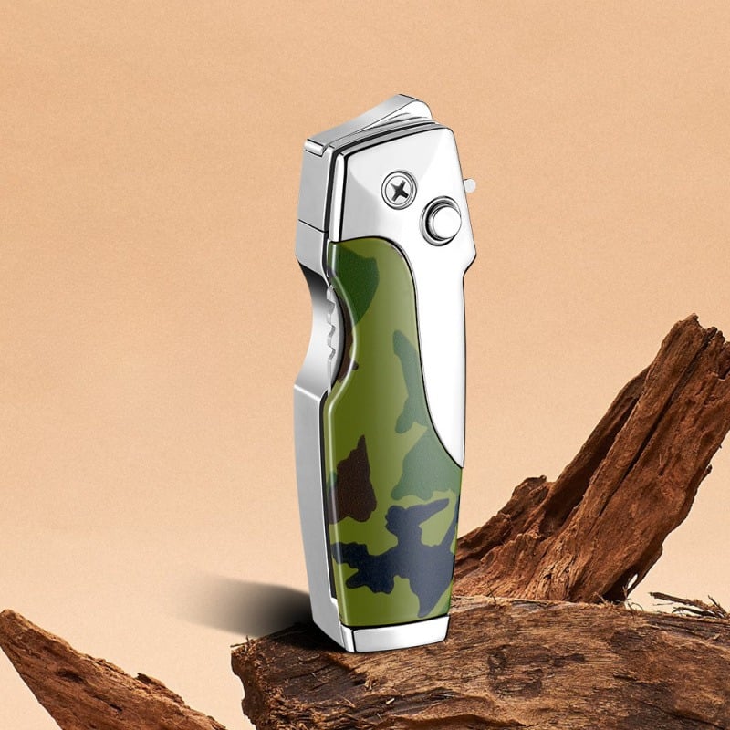 2-in-1 Tactical Folding Knife & Lighter