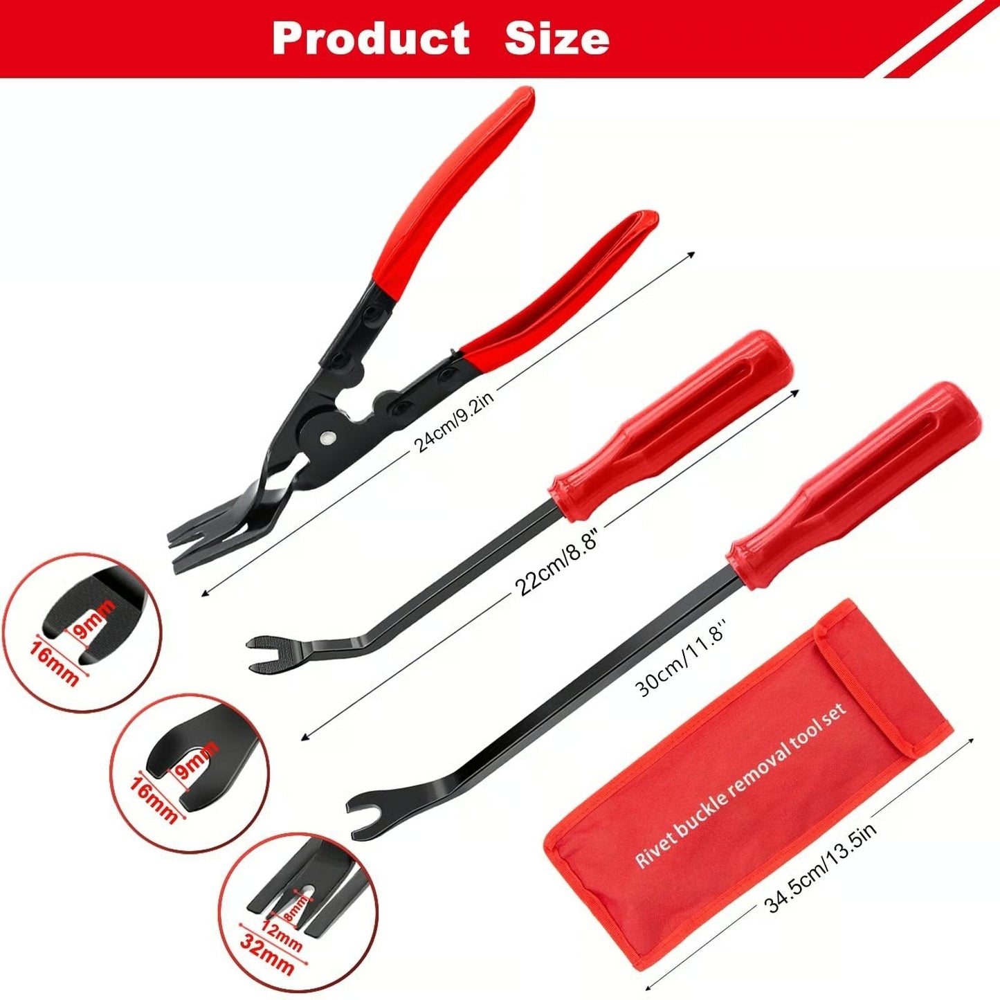 🚗 Panel clip removal pliers (3-piece set)