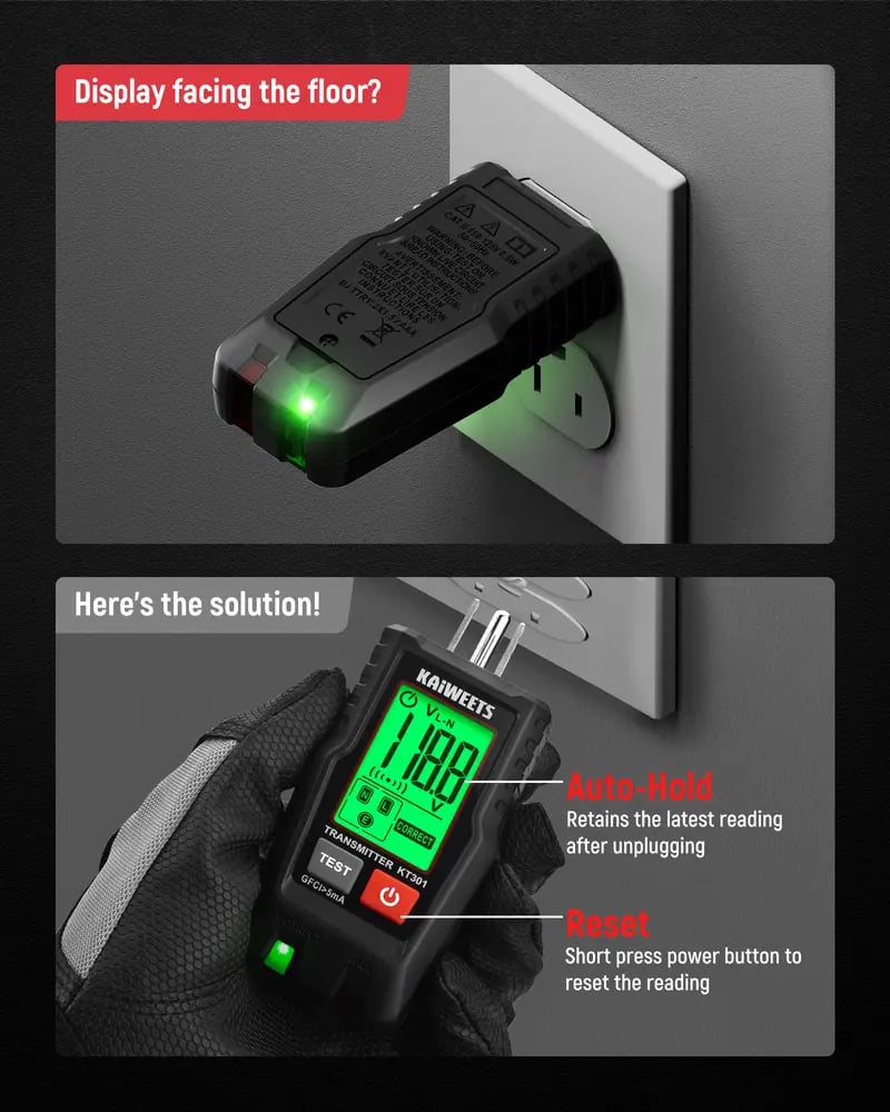 Free shipping🔥2-in-1 Circuit Breaker Finder & Outlet Tester with Smart 2-Scan Tech – Auto-Hold LCD, NCV Detection & Full Adapter Kit.