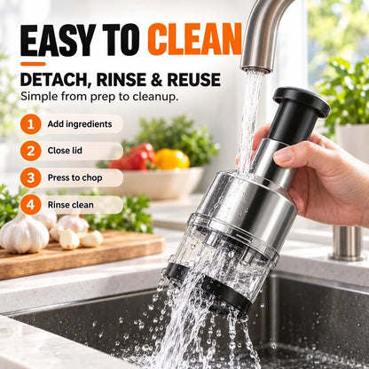 Chop Garlic Faster – Press-Down Manual Food Chopper