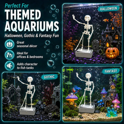 Air-Driven Dancing Skeleton Aquarium Ornament