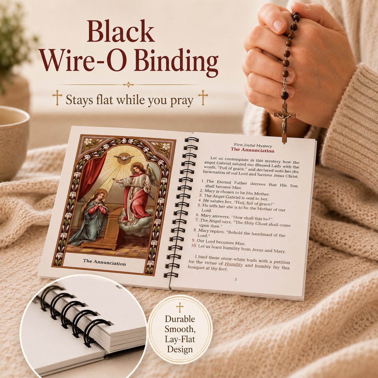 🔥LAST DAY 49% OFF - ✝️Pocket Size Rosary Meditation Book❤️The Rosary The Prayer That Saved My Life
