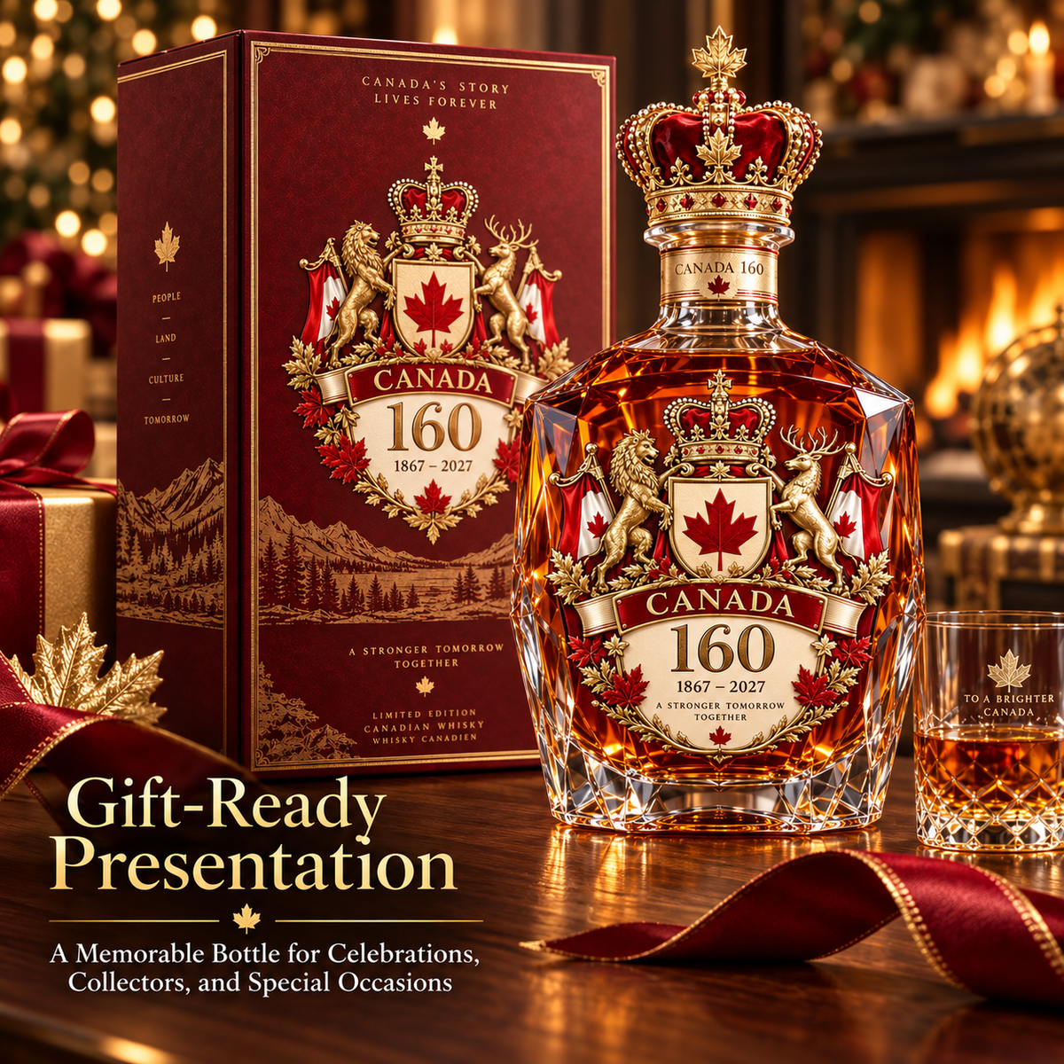 🍁🇨🇦 Canada 160 Collector Decanter ✨