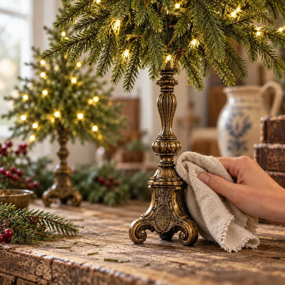 🎄🌙Vintage Lighted Norfolk Pine Trees