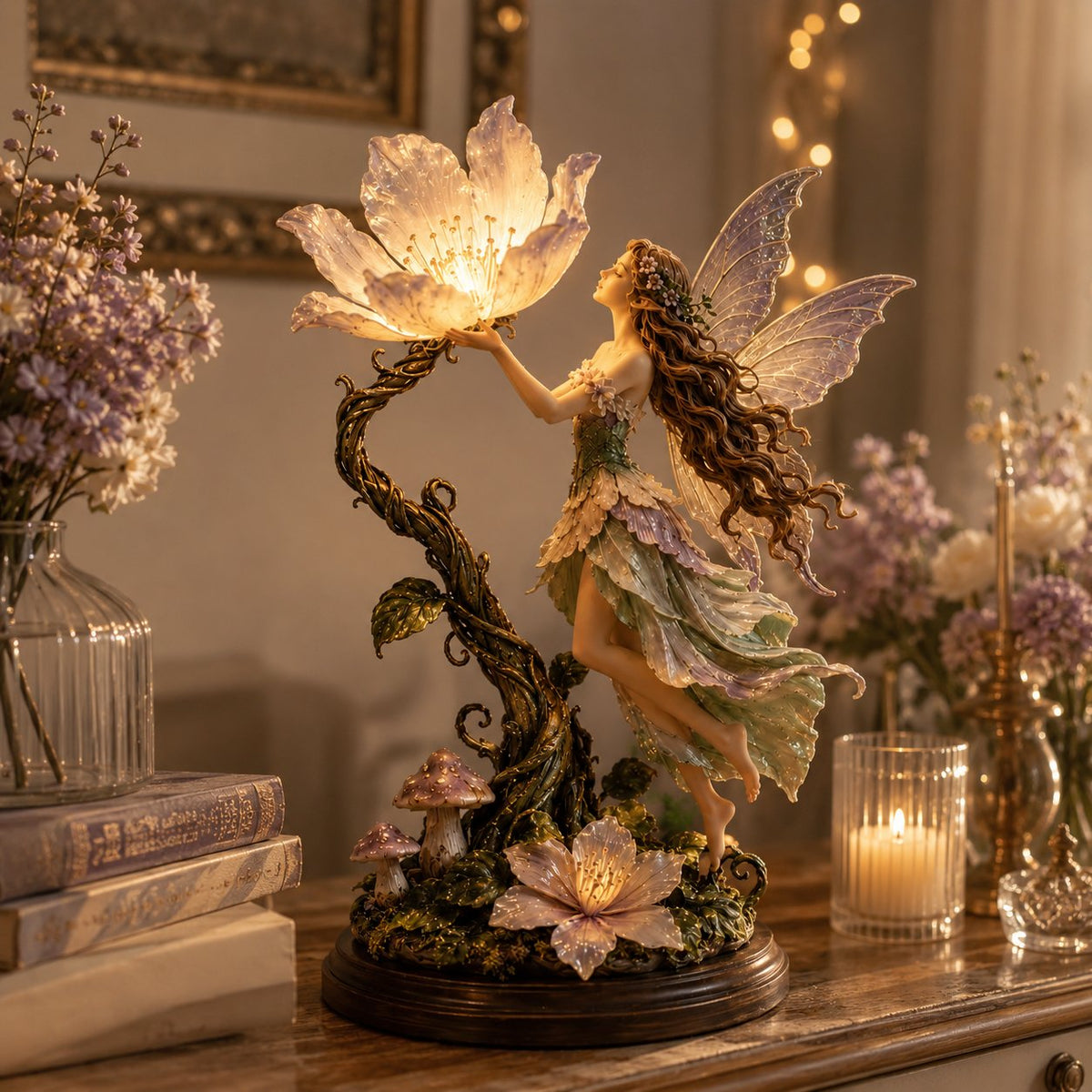 Flower night light room decor