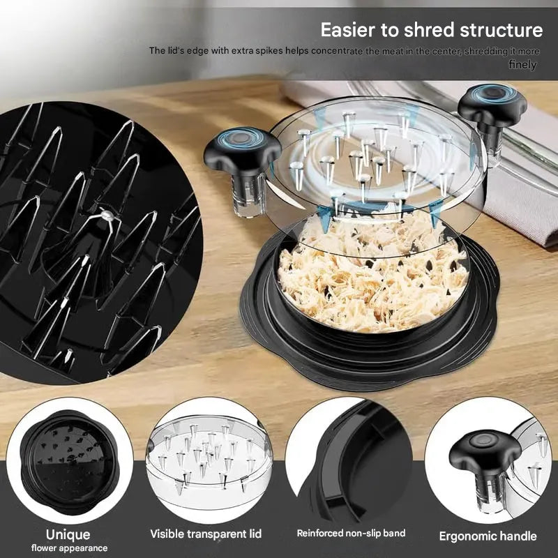 Chicken shredder texture control