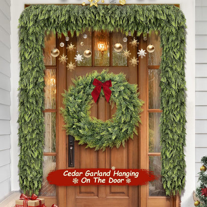 🎁Hot Sale Promotion 49% OFF🔥5-6 FT Christmas Cedar Garland for Mantle