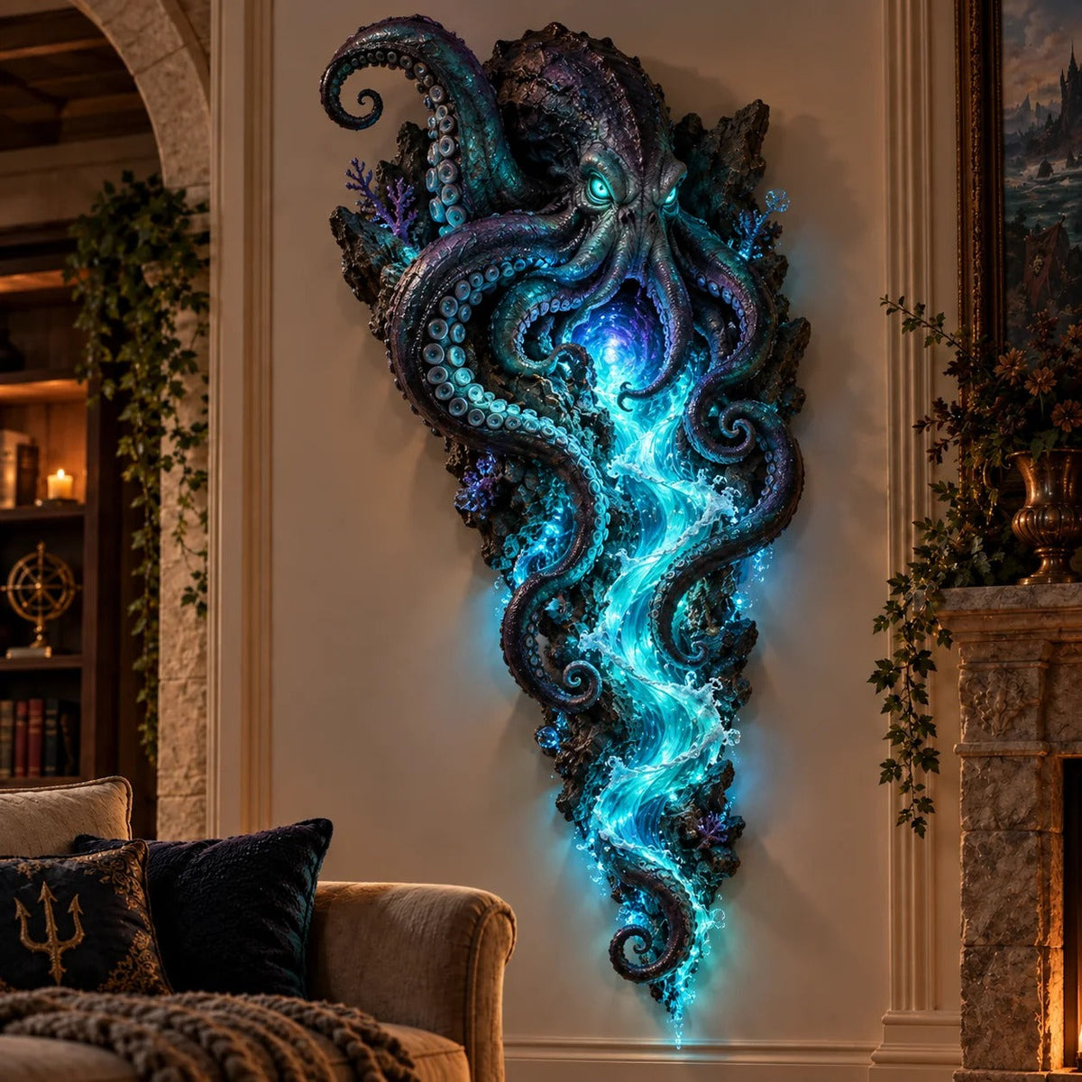 ⏰ Limited Stock 50% OFF - 🌊✨ Enchanted Ocean Legends™ Lighted Wall Décor Collection 🐋🧜‍♀️