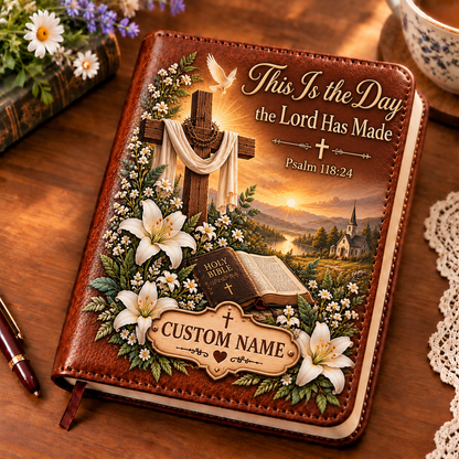 Personalized Leather Scripture Notebook