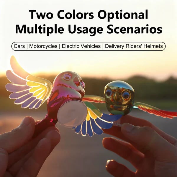 Red and blue Flying Birds vehicle decoration options for cars and motorcycles
