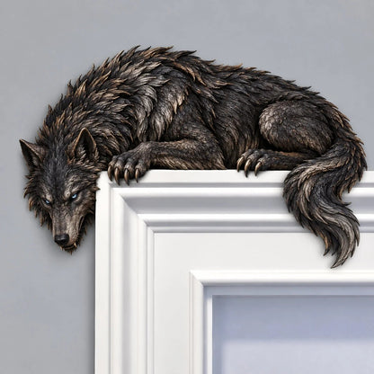 🐉🔥 Sleeping Dragon Door Topper | Medieval Fantasy Dragon Guardian Wall Décor for Doorway 🏰✨