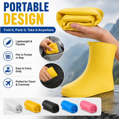 Stop Soaked Sneakers! Heavy-Duty Rain Shoe Covers – Anti-Slip & Fold Into Your Bag 🌧️